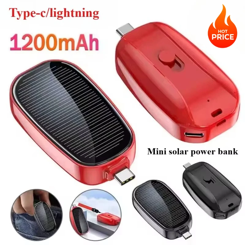 Solar Emergency Charger - Mini power bank solar portátil de