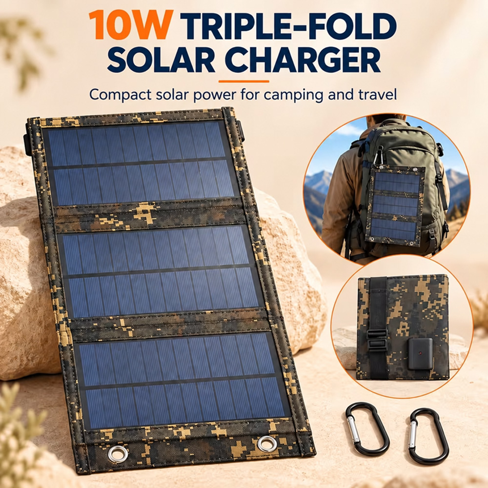 Painel solar dobrável de 5V co - Solar Emergency Charger avaliação e preço